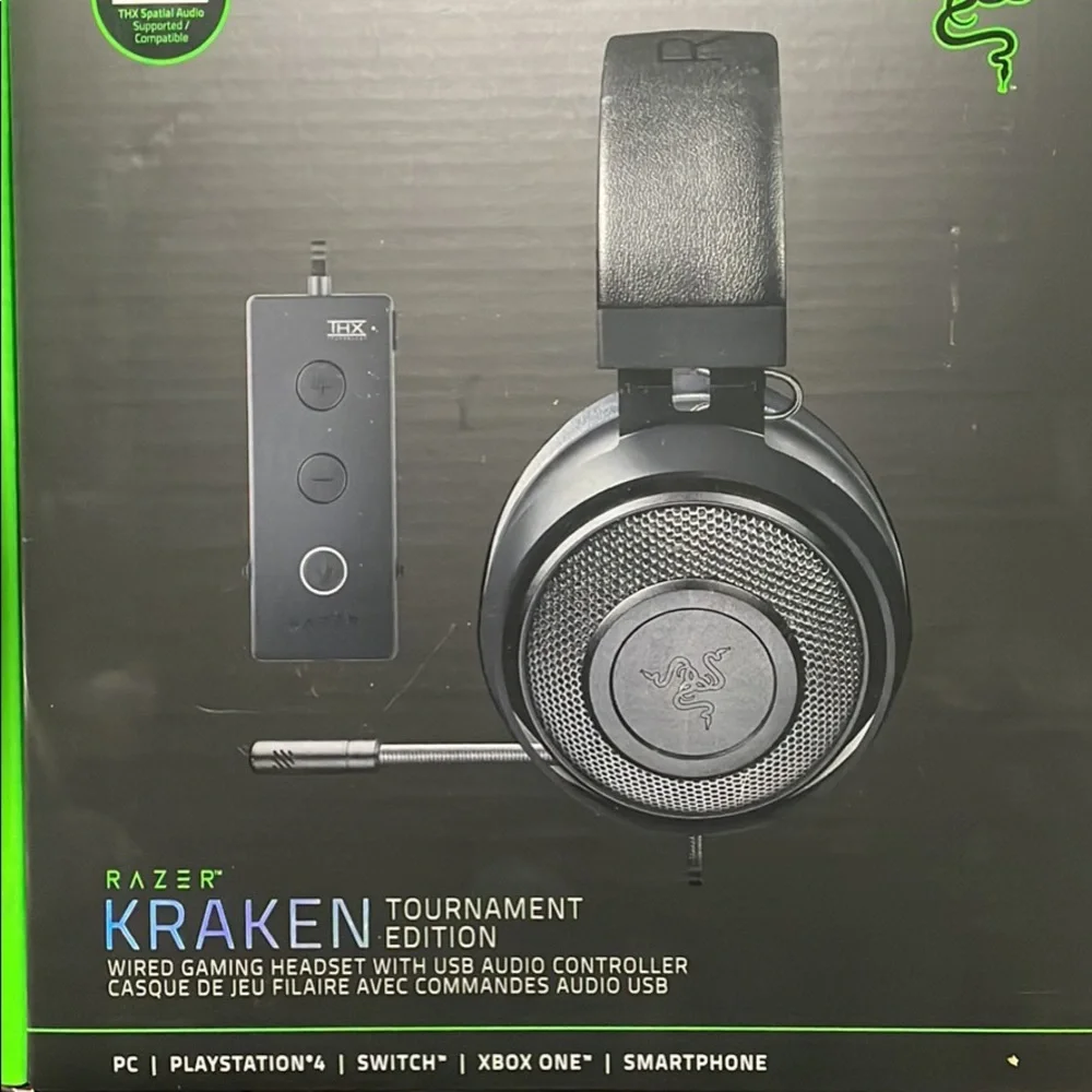 RAZER KRAKEN TOURNAMENT EDITION WIRED GAMING HEADSET for PC ,PS4 ,switchXbox